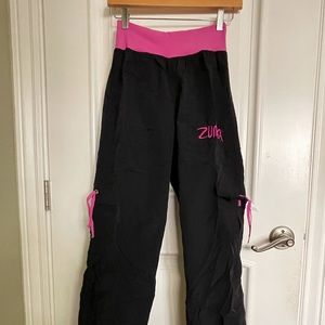 Zumba Cargo Pants (black/pink) small